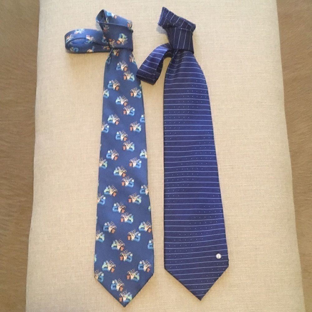 Alfred Dunhill & Trussardi Silk Ties. Set of 2.